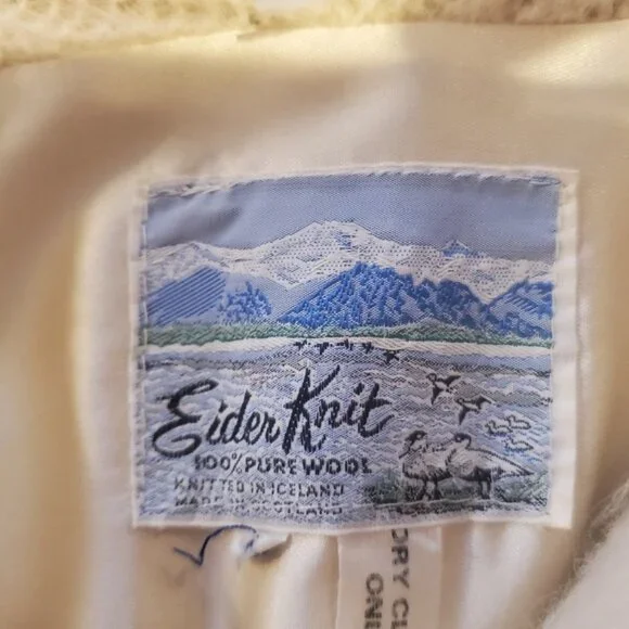 Vintage cream wool sweater coat (1960s) - Picture 6 of 7